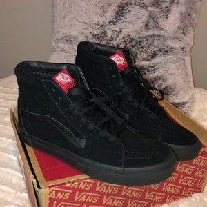 NEVER WORN All Black Van High Tops